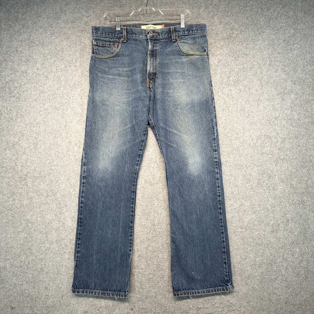 Vintage Levi's 517 Jeans 36x32 Bootcut Distressed Faded Grunge Denim Y2K